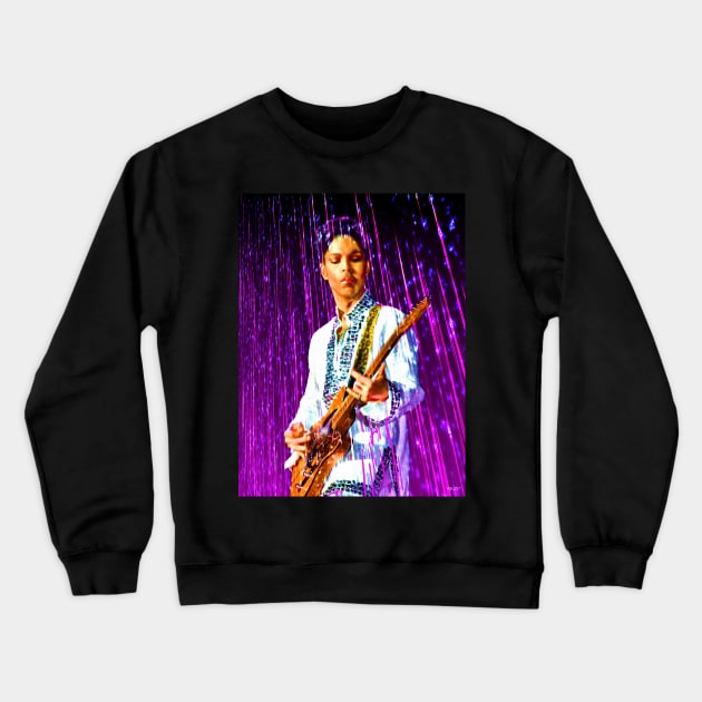 Purple Rain Painting Crewneck Sweatshirt by danieljanda